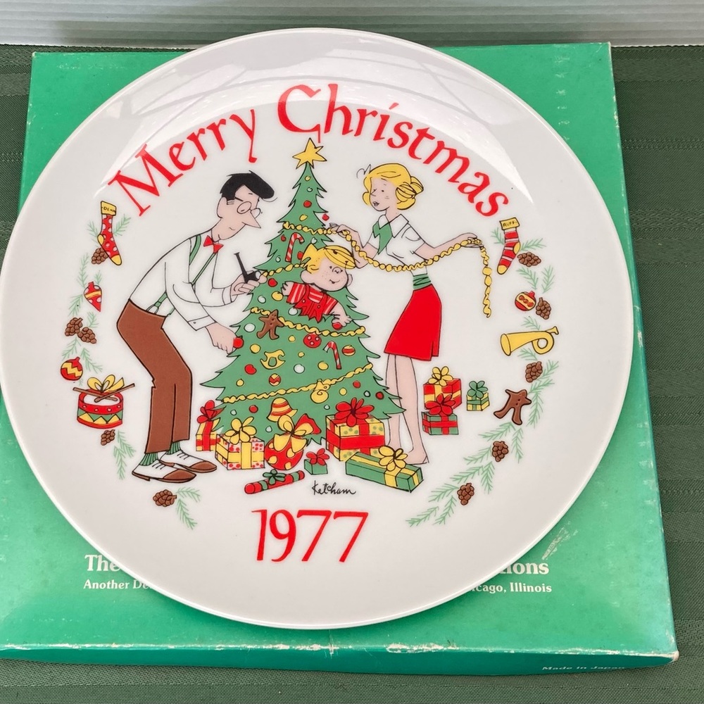 Dennis the Menace 1977 holiday plate